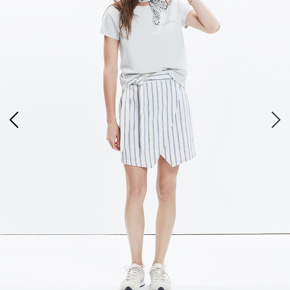 Madewell Portside Ikat Stripe Skirt